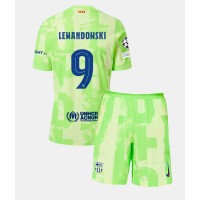 Camiseta Barcelona Robert Lewandowski #9 Tercera Equipación Replica 2024-25 para niños mangas cortas (+ Pantalones cortos)